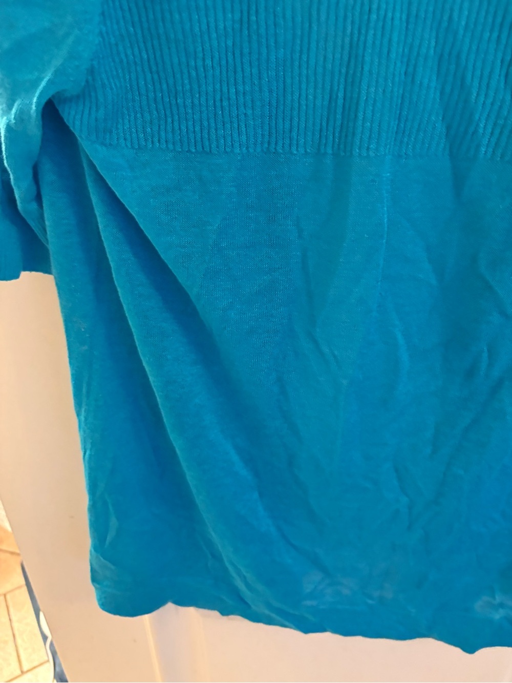 Ann Taylor Short Sleeve Turquoise Open-Front Cardigan NWT - Picture 12 of 14